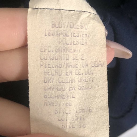 Fattaneh Bahari VTG Blazer Plus Size 18 Navy - Picture 7 of 9